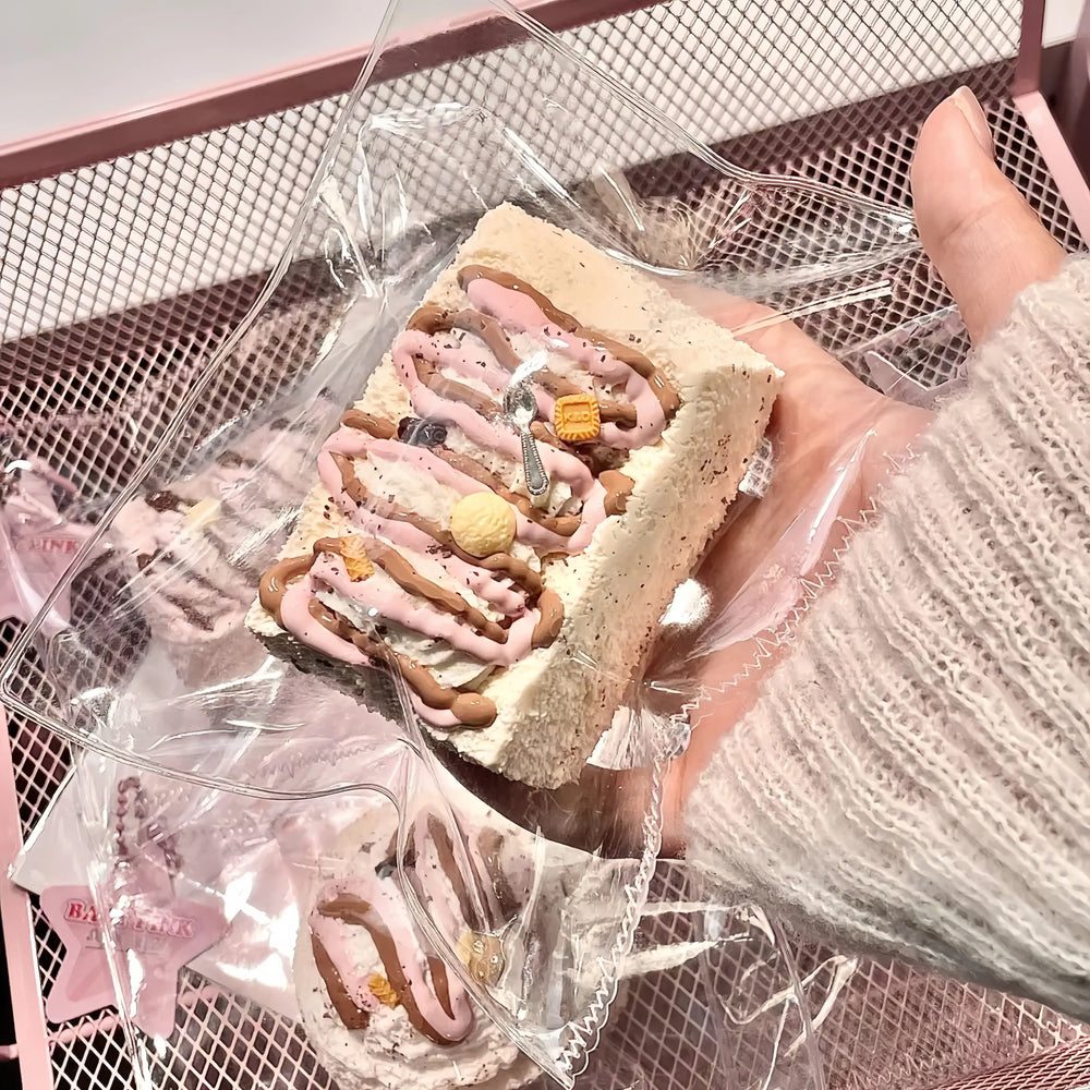 Japanese Dessert Thick Toast Bread Silicone Squishy Toy