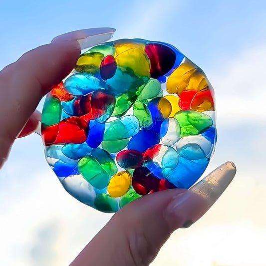 CHIBOKI Colorful Pearl Squishy Ball - Handmade Stress Relief Toy