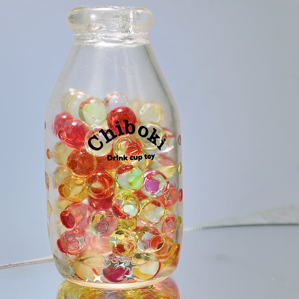 [CHIBOKI]Clear Bottle Squishy Ball – Handmade Stress Relief Desk Toy | Crystal Bottle Series