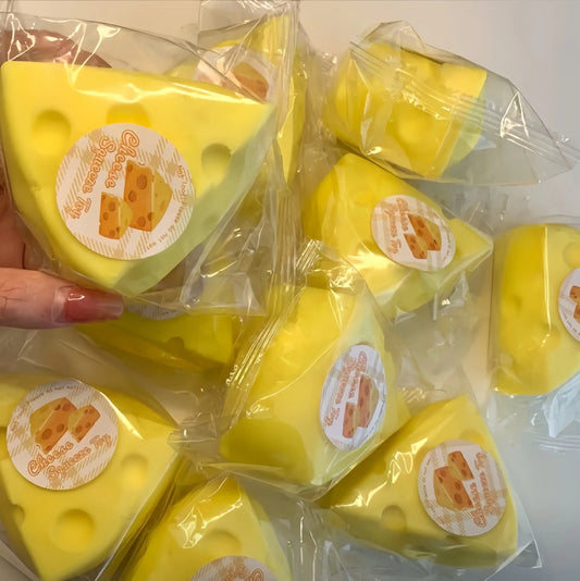 Chiboki Soft Cheese Block Squishy Stress Relief Toy (Milky Yellow)