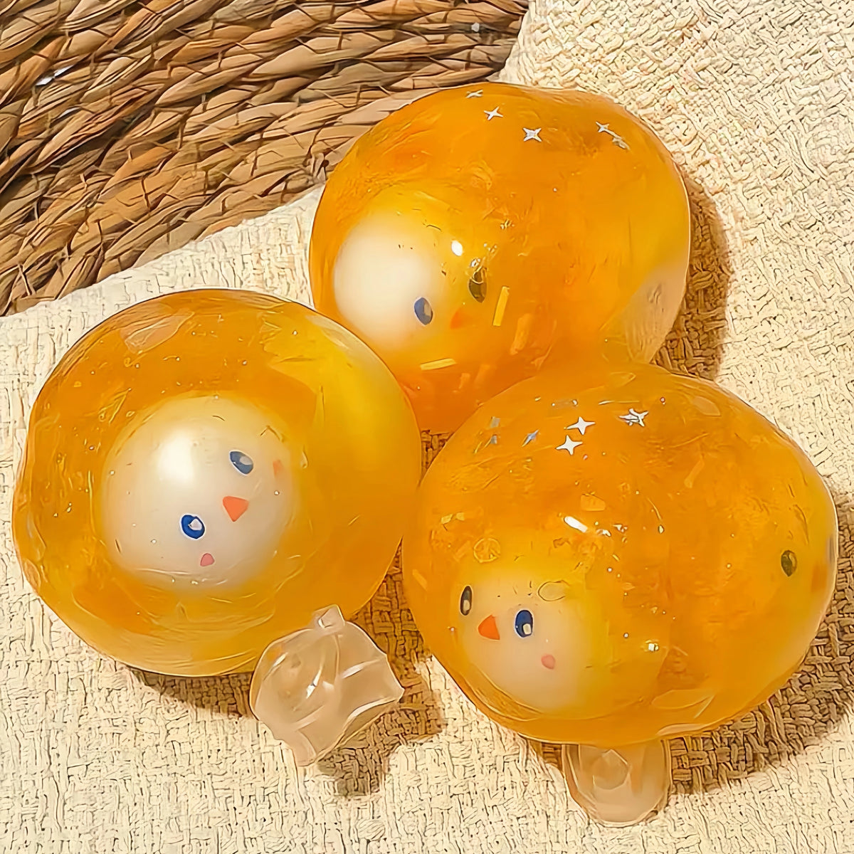 Snowman Fruit Tea Squishy Ball – Crushed Fresh Orange