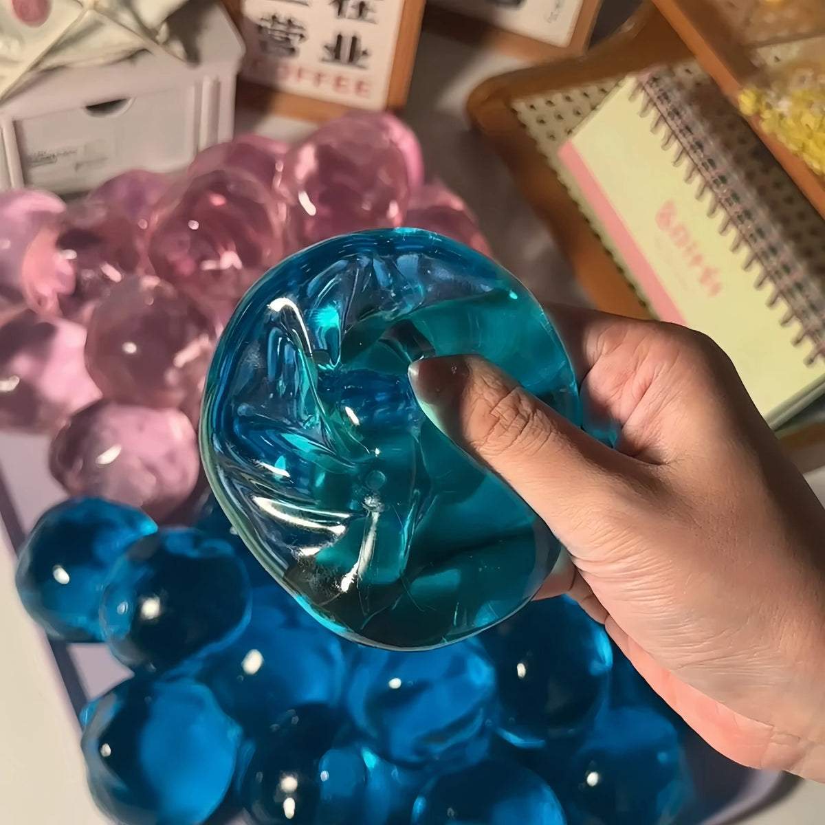 Handmade Crystal Soft Glass Slime Squishy Ball