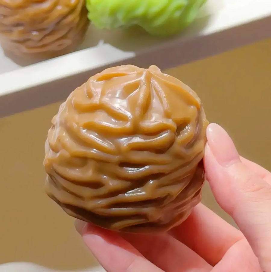 Handmade Cream Puff Squishy - Crispy Butter Texture Stress Toy