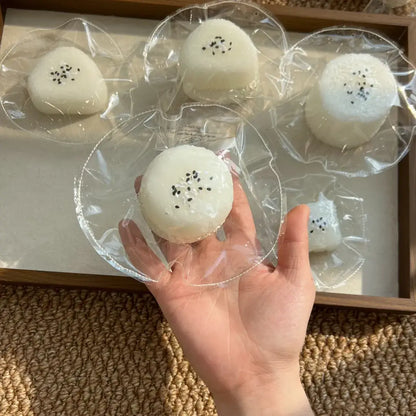 Handmade Cute Rice & Seal Mochi Squishy Toy - Soft ASMR Stress Relief