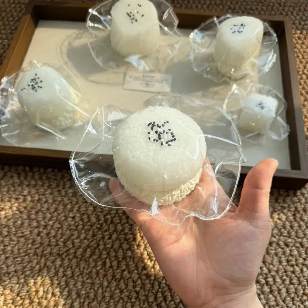 Handmade Cute Rice & Seal Mochi Squishy Toy - Soft ASMR Stress Relief