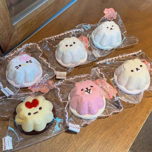 Kawaii Pudding & Muffin Squishy Toy Collection[NEW]
