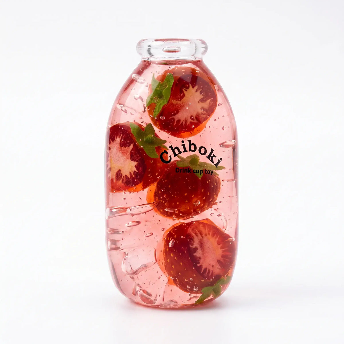 [CHIBOKI] Clear Bottle Squishy Ball – Handmade Stress Relief Desk Toy | Crystal & Soda Bottle Glass Tomato Jar