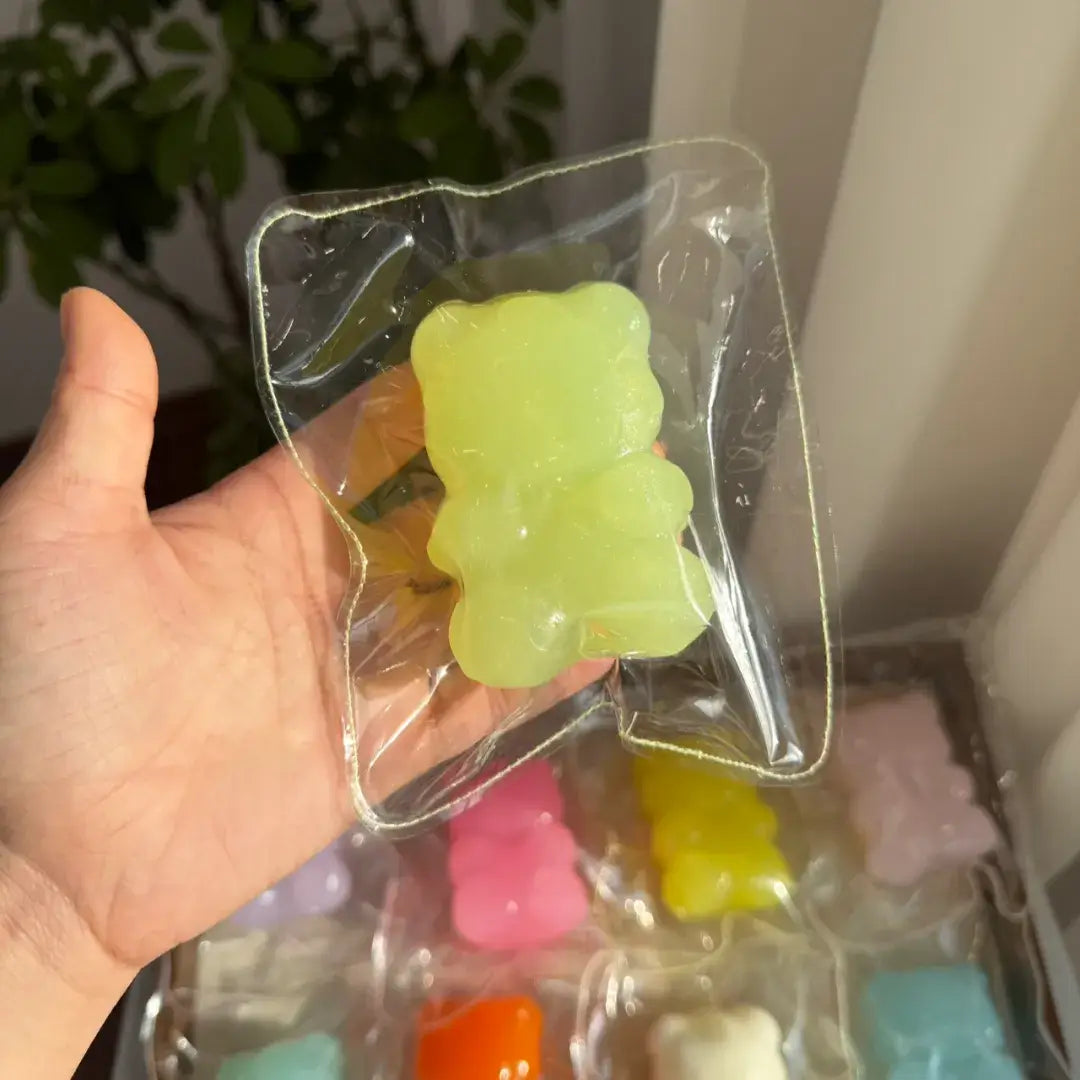 Handmade Candy & Gummy Bear Squishy Toy - Soft ASMR Stress Relief