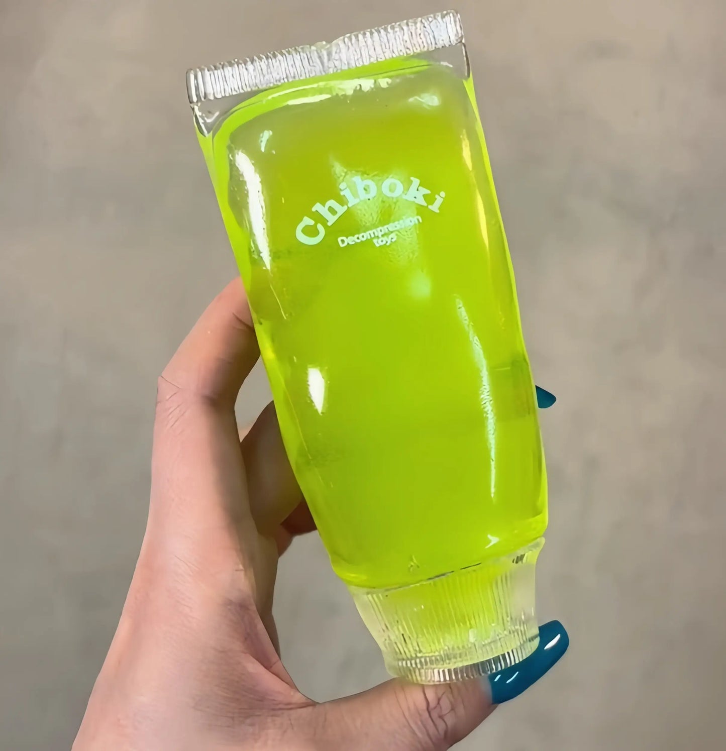 Sparkling Crystal Toothpaste Slime – Green apple jelly toothpaste