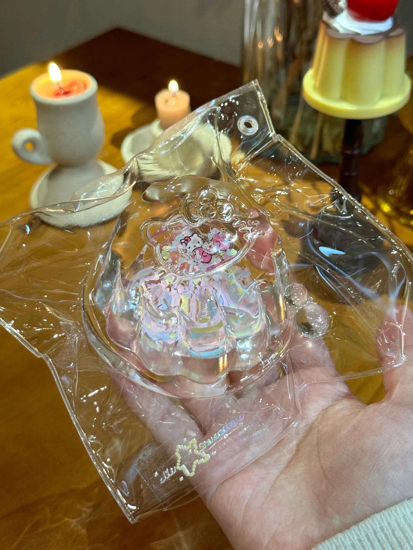 Flowing Sand Mega Pudding – Handmade Transparent Jelly Squishy Toy