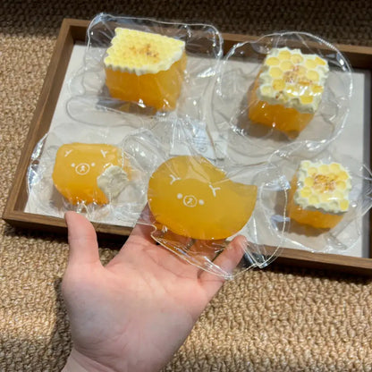 Handmade Osmanthus Honey Mochi Squishy Toy - Soft Stress Relief ASMR Toy