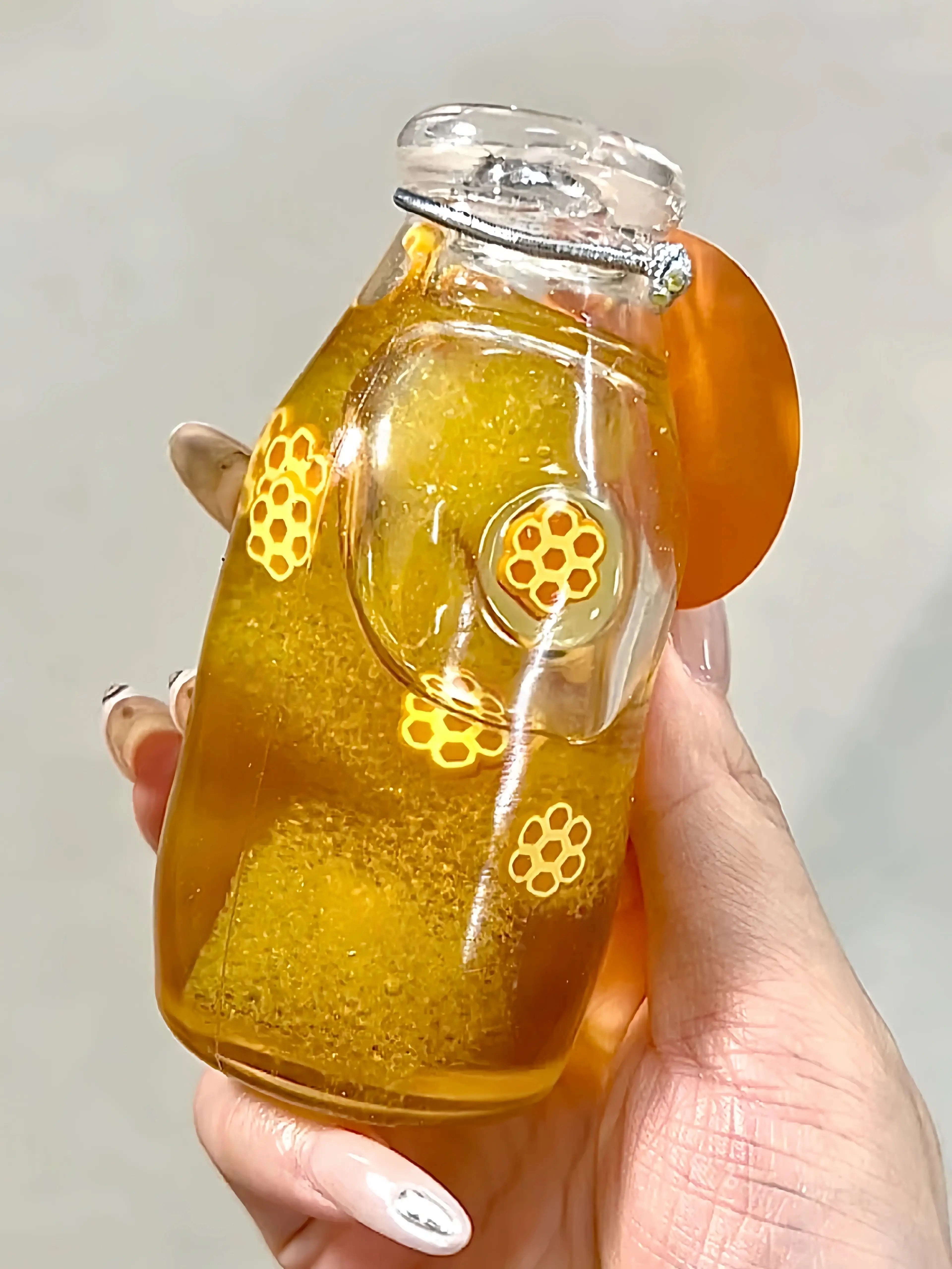 Original Handmade Squishy Ball – Layered Sand Stress Relief Toy, Bottle Design, Unique Gift for Kids & Adults