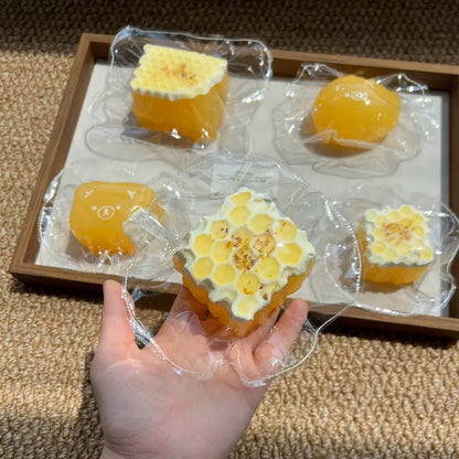 Handmade Osmanthus Honey Mochi Squishy Toy - Soft Stress Relief ASMR Toy