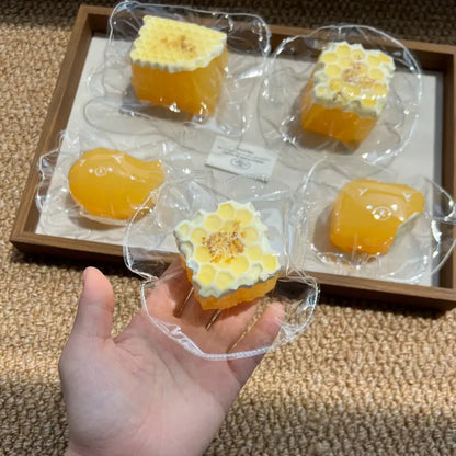 Handmade Osmanthus Honey Mochi Squishy Toy - Soft Stress Relief ASMR Toy