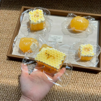 Handmade Osmanthus Honey Mochi Squishy Toy - Soft Stress Relief ASMR Toy