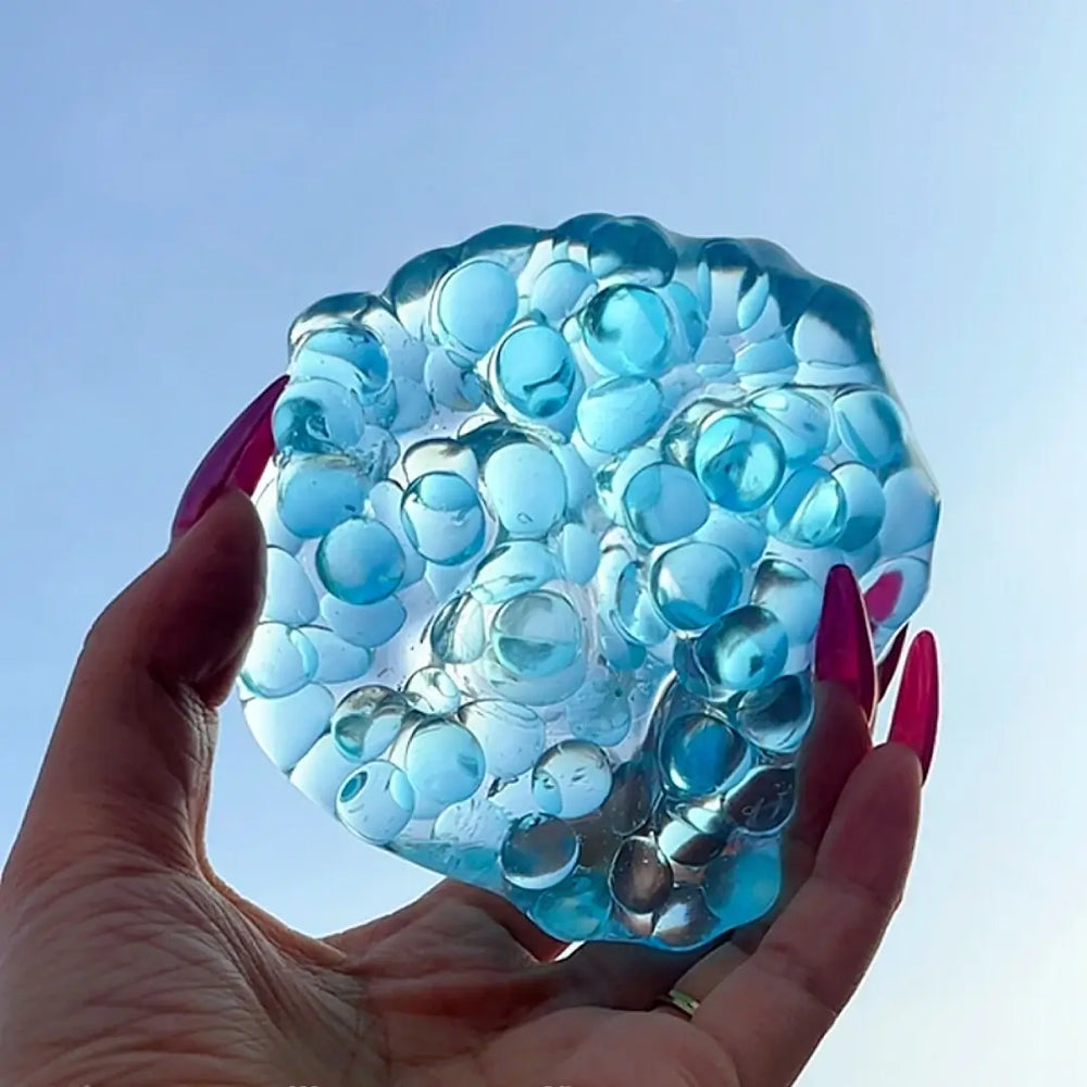 Colorful Candy Boba Squishy Ball – Icy Clear Sea Salt Boba