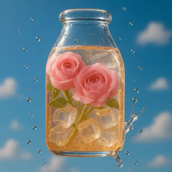 [CHIBOKI]Clear Bottle Squishy Ball – Handmade Stress Relief Desk Toy | Fruit Tea Bottle