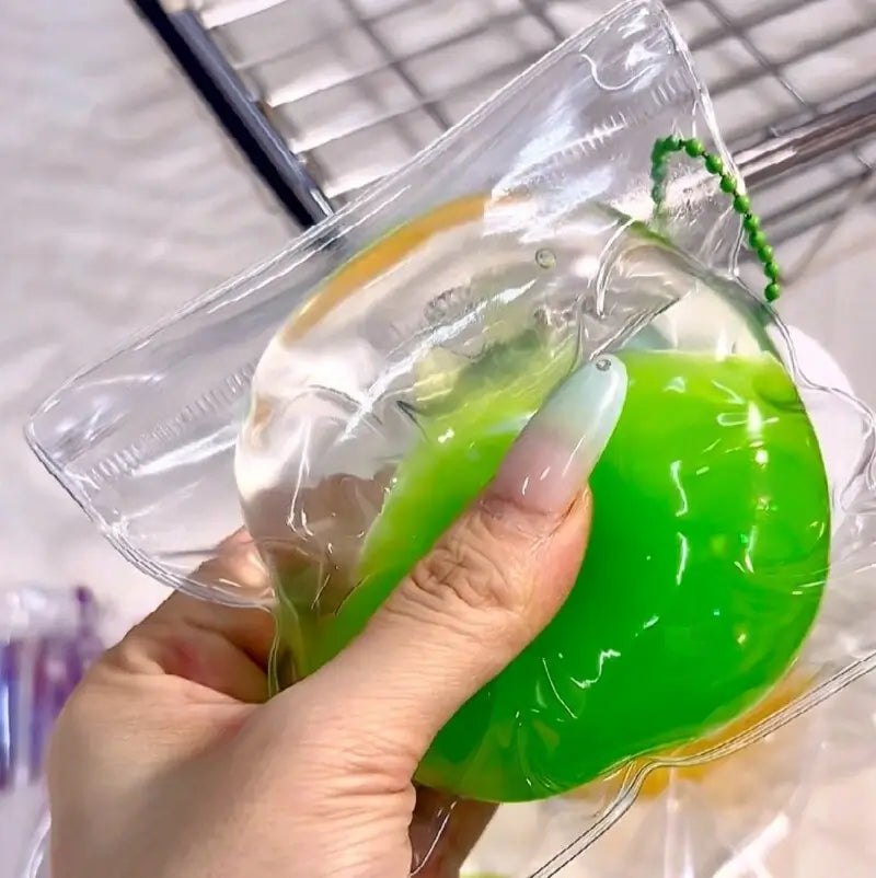 Layered Gel Jelly Ball Squishy – Large Green Grape Jelly Ball