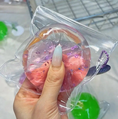 [CHIBOKI]Handmade Layered Gel Jelly Ball Squishy | Center-Filled Stress Relief Toy
