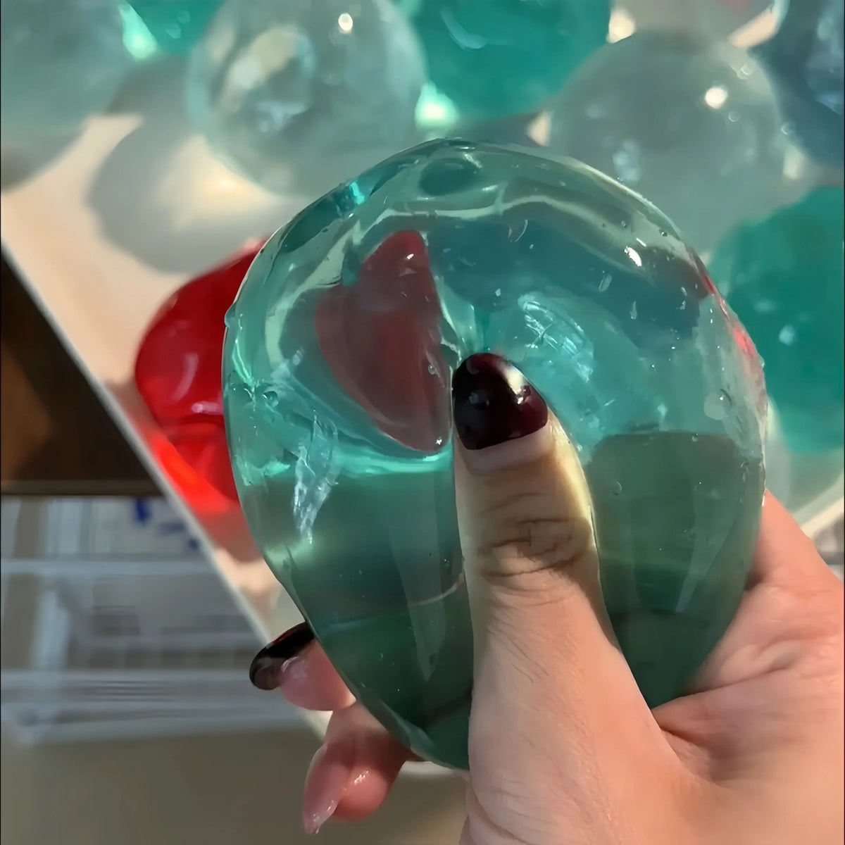 Handmade Crystal Soft Glass Slime Squishy Ball