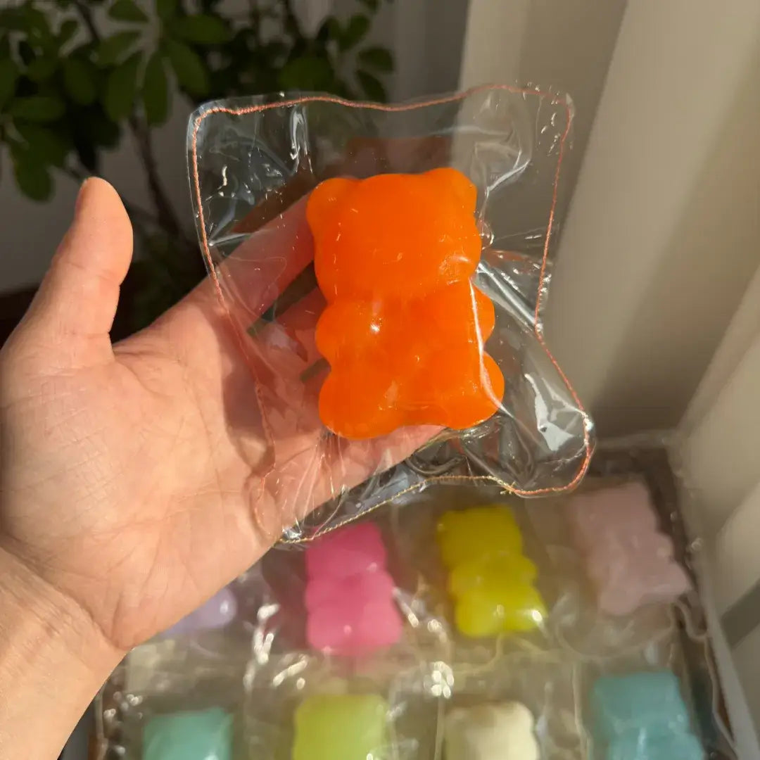 Handmade Candy & Gummy Bear Squishy Toy - Soft ASMR Stress Relief