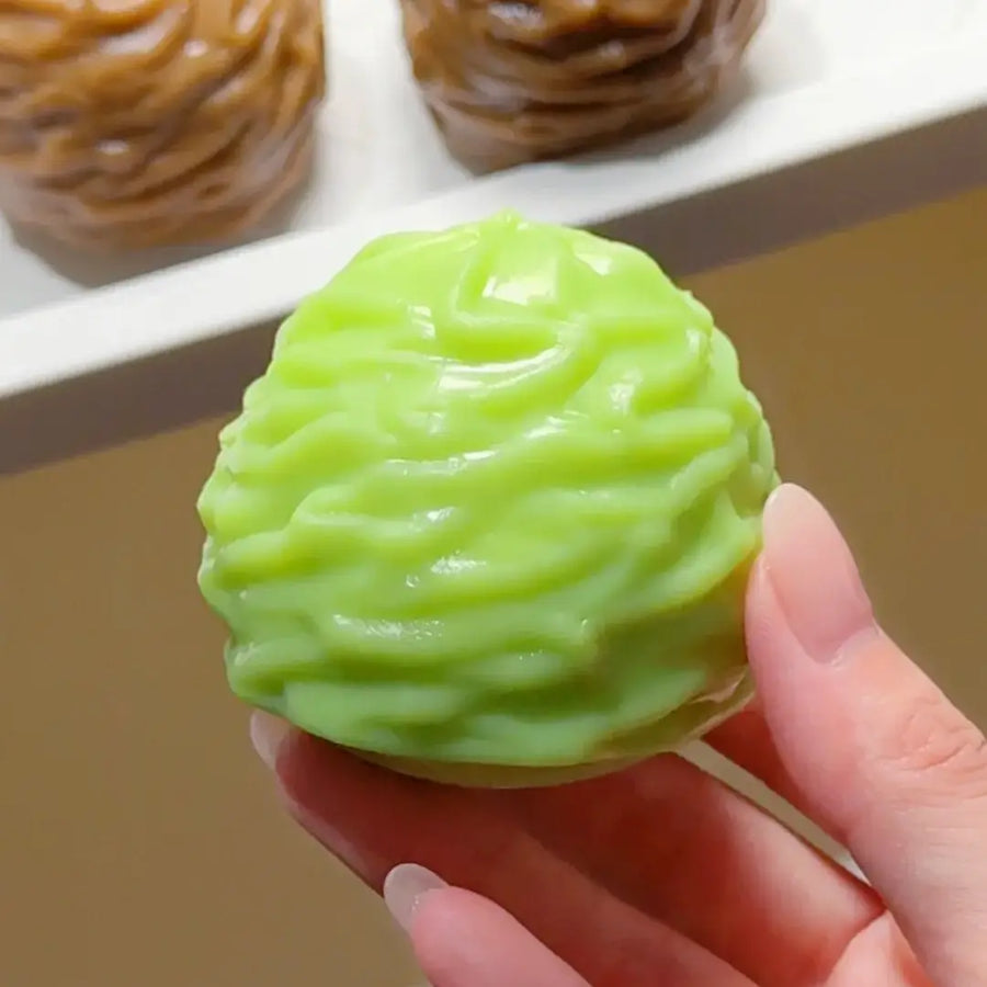 Handmade Cream Puff Squishy - Crispy Butter Texture Stress Toy