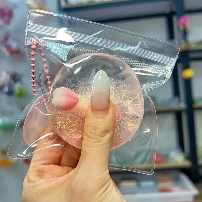 Layered Gel Jelly Ball Squishy – Medium Peach Ball