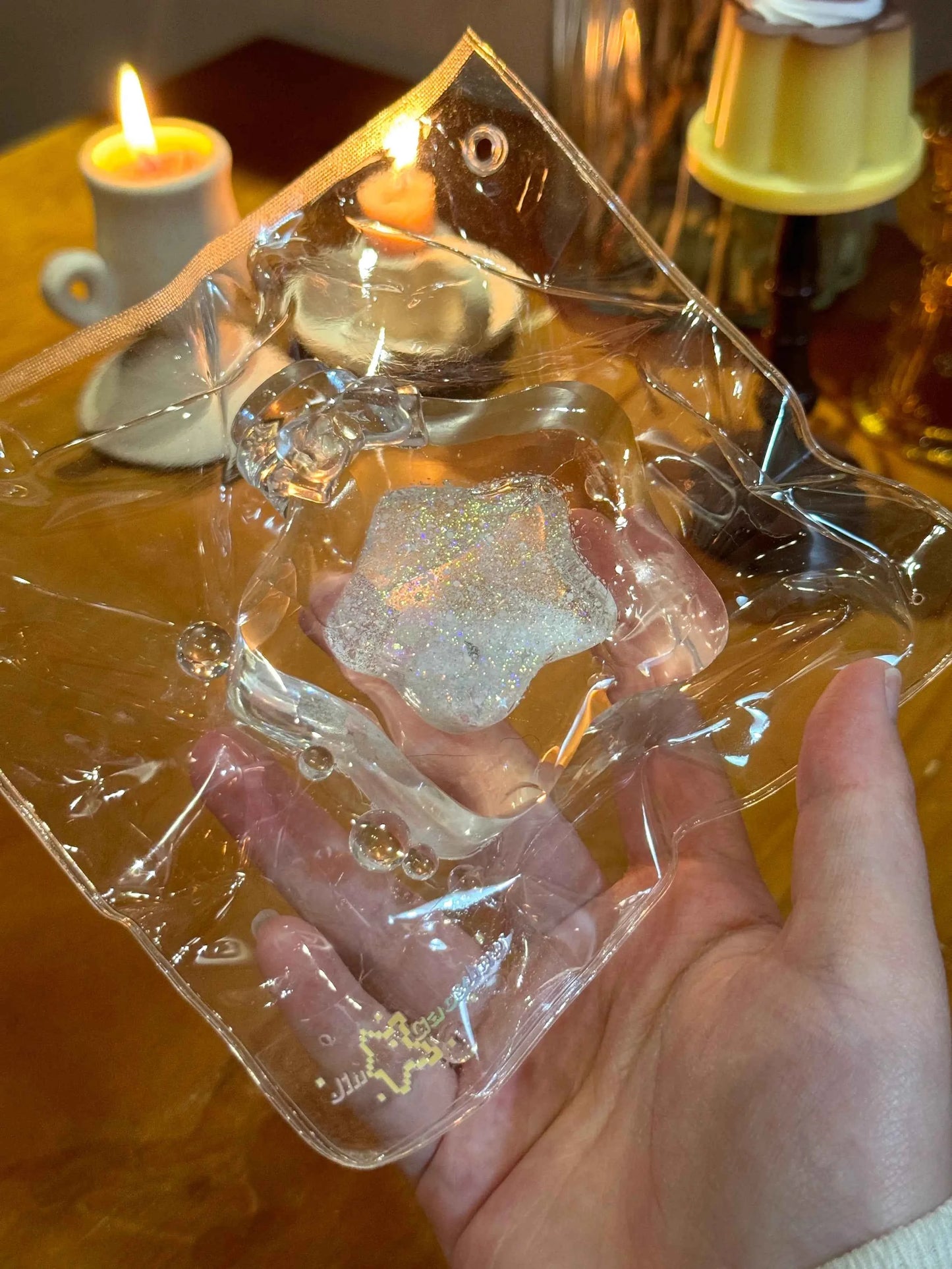 Liquid Sand Star Bottle Squishy: Handcrafted Stress Relief