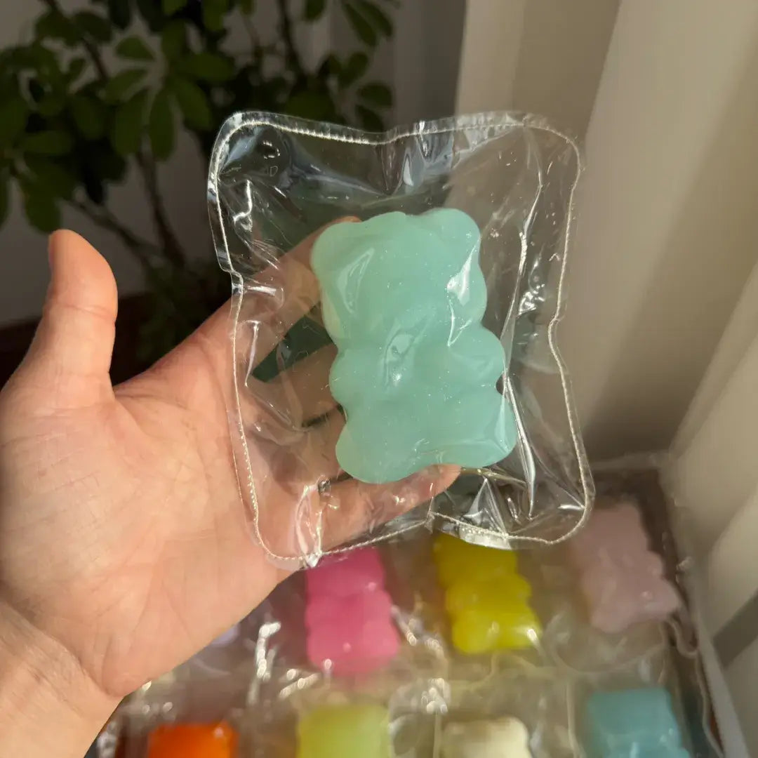 Handmade Candy & Gummy Bear Squishy Toy - Soft ASMR Stress Relief