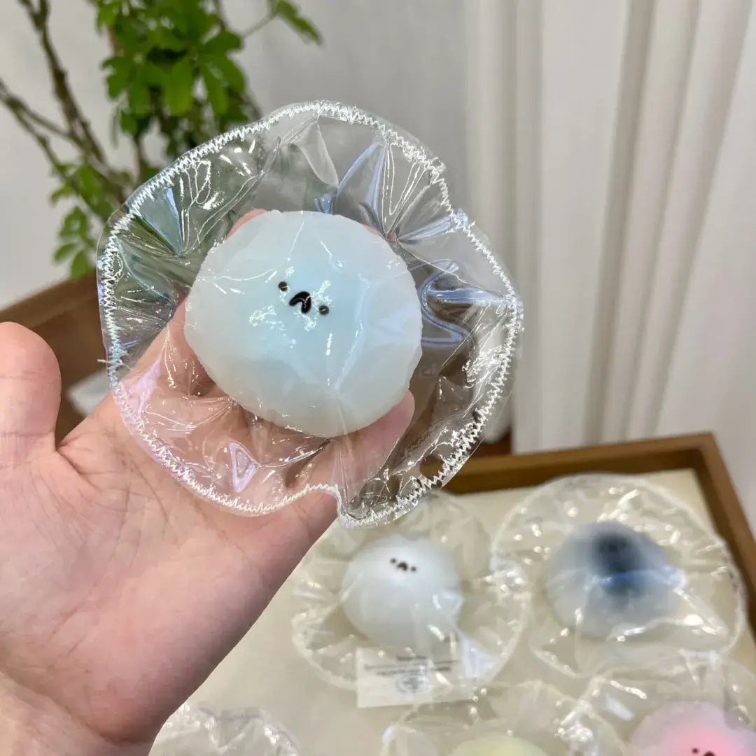 Handmade Snow Skin Mochi Squishy Toy | Realistic Food Stress Relief Fidget