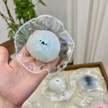 Handmade Snow Skin Mochi Squishy Toy | Realistic Food Stress Relief Fidget