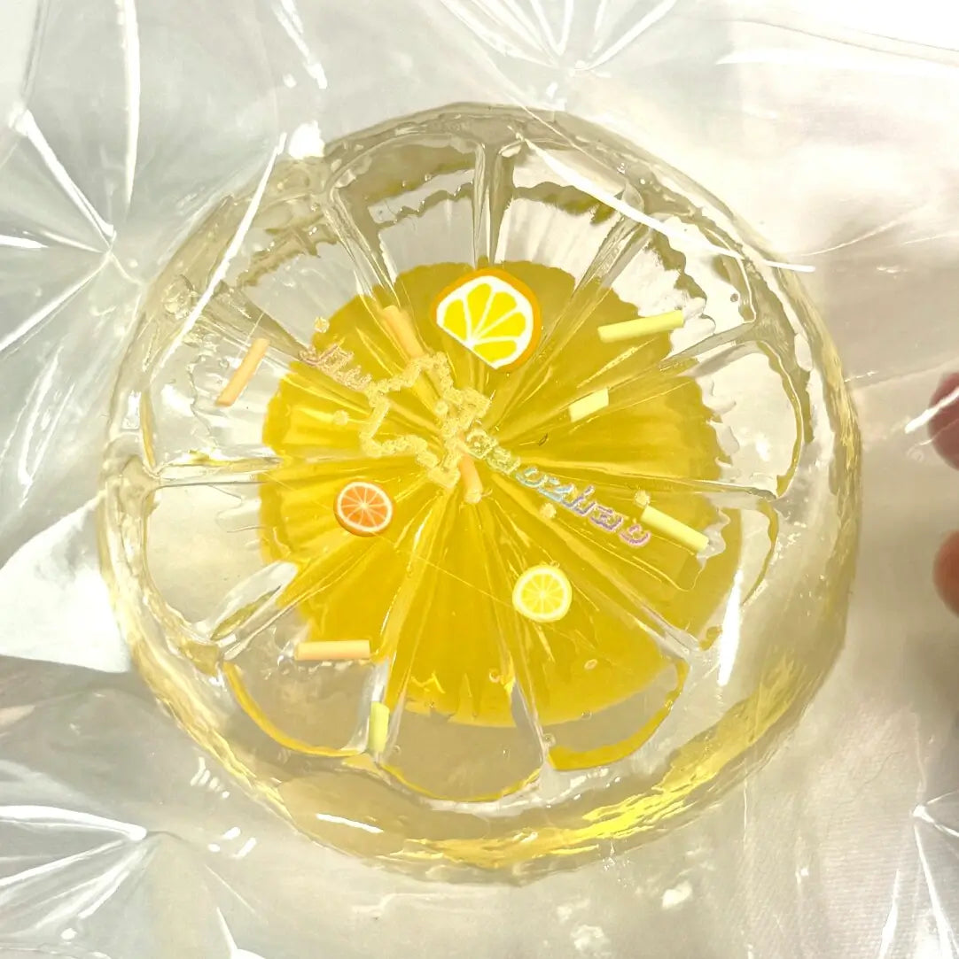 Quicksand Fruit Squishy Toy - Clear Silicone Fruit Tuotuo Series (Lime/Peach/Lemon)
