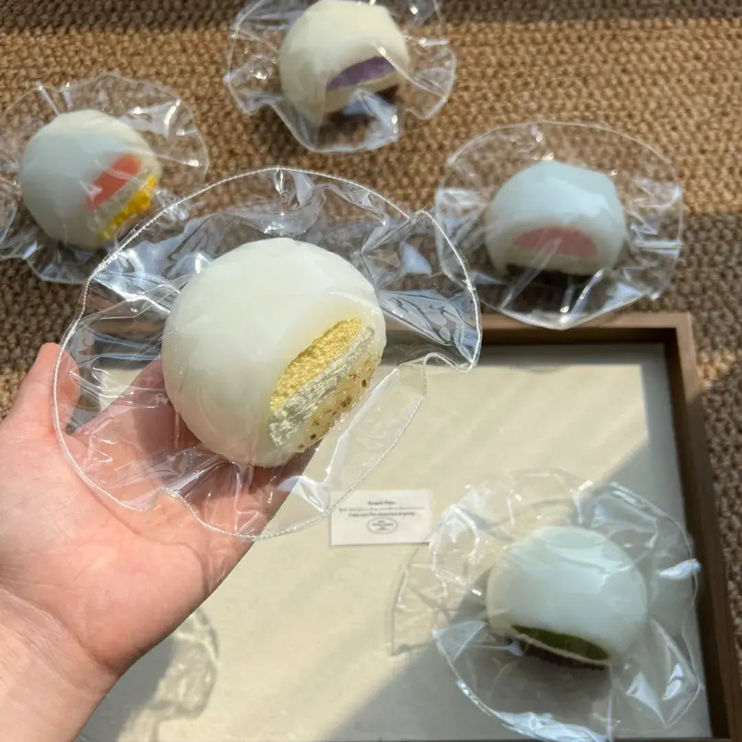 Handmade Snow Skin Mochi Squishy Toy | Realistic Food Stress Relief Fidget