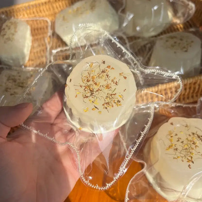Handmade Osmanthus Honey Mochi Squishy Toy - Soft Stress Relief ASMR Toy