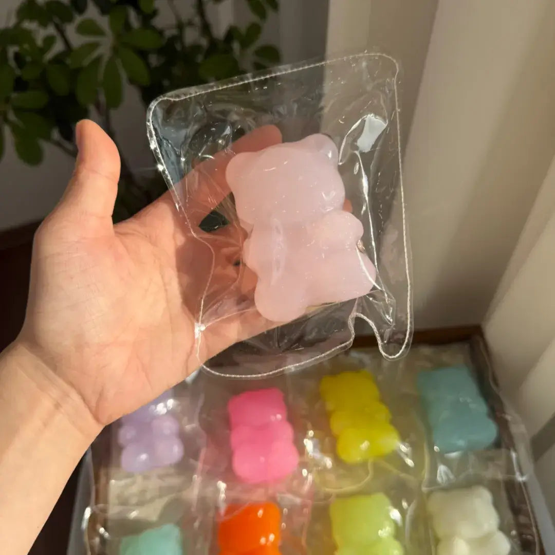 Handmade Candy & Gummy Bear Squishy Toy - Soft ASMR Stress Relief