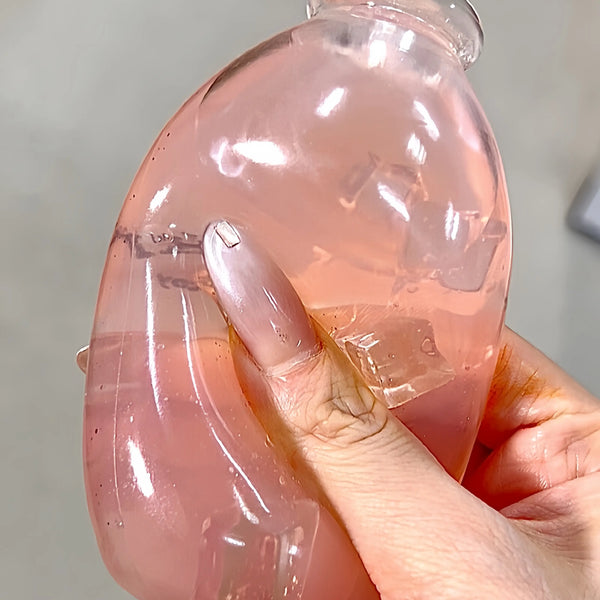 [CHIBOKI]Clear Bottle Squishy Ball – Handmade Stress Relief Desk Toy | Fruit Tea Bottle Series