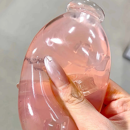 [CHIBOKI]Clear Bottle Squishy Ball – Handmade Stress Relief Desk Toy | Fruit Tea Bottle