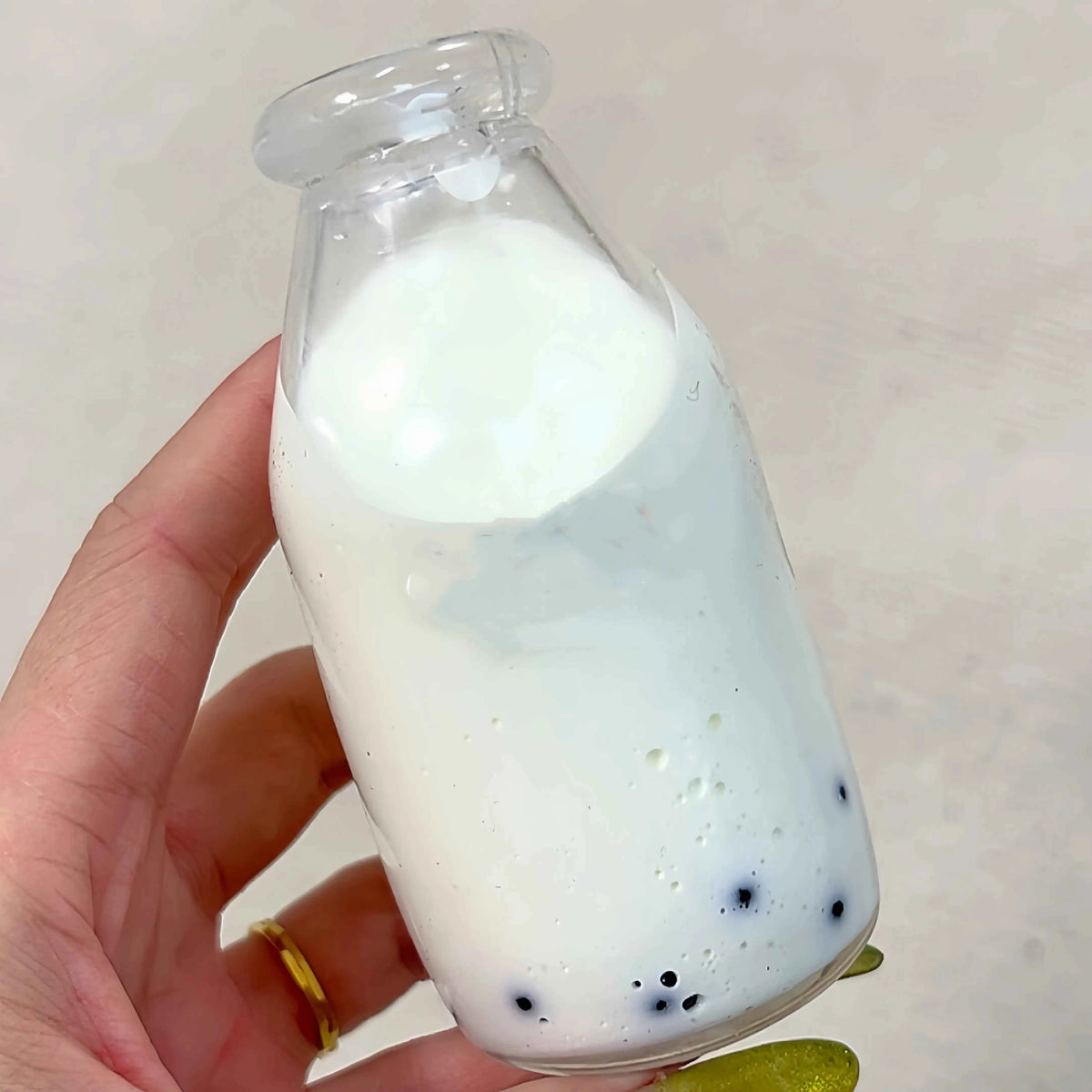 [CHIBOKI]Clear Bottle Squishy Ball – Handmade Stress Relief Desk Toy | Bubble Tea Bottle