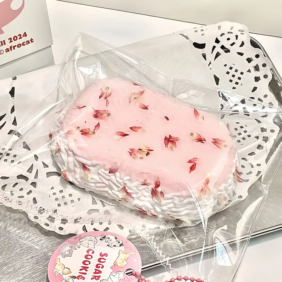 Floral Peach Berry Biscuit & Daifuku Silicone Squishy Toy