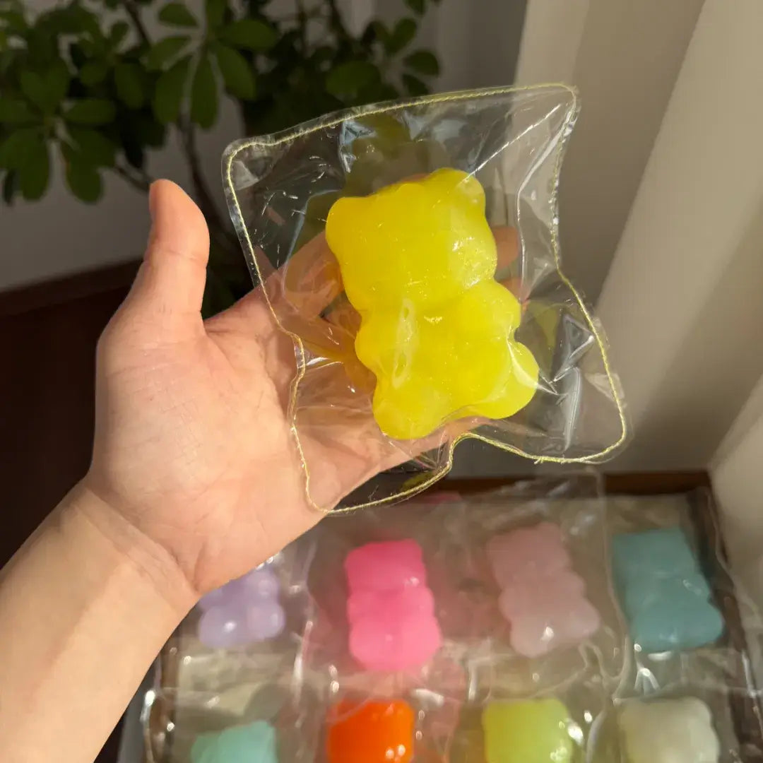 Handmade Candy & Gummy Bear Squishy Toy - Soft ASMR Stress Relief