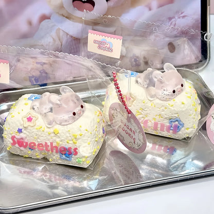 Cute Bunny Dessert Silicone Squishy Toy
