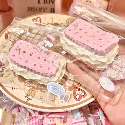 Floral Peach Berry Biscuit & Daifuku Silicone Squishy Toy