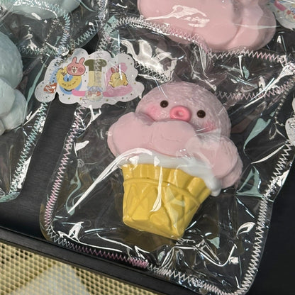 Creative Cartoon Squishy Collection | Tamagotchi Mametchi, Octopus Ice Cream, Elemental Fire & Water