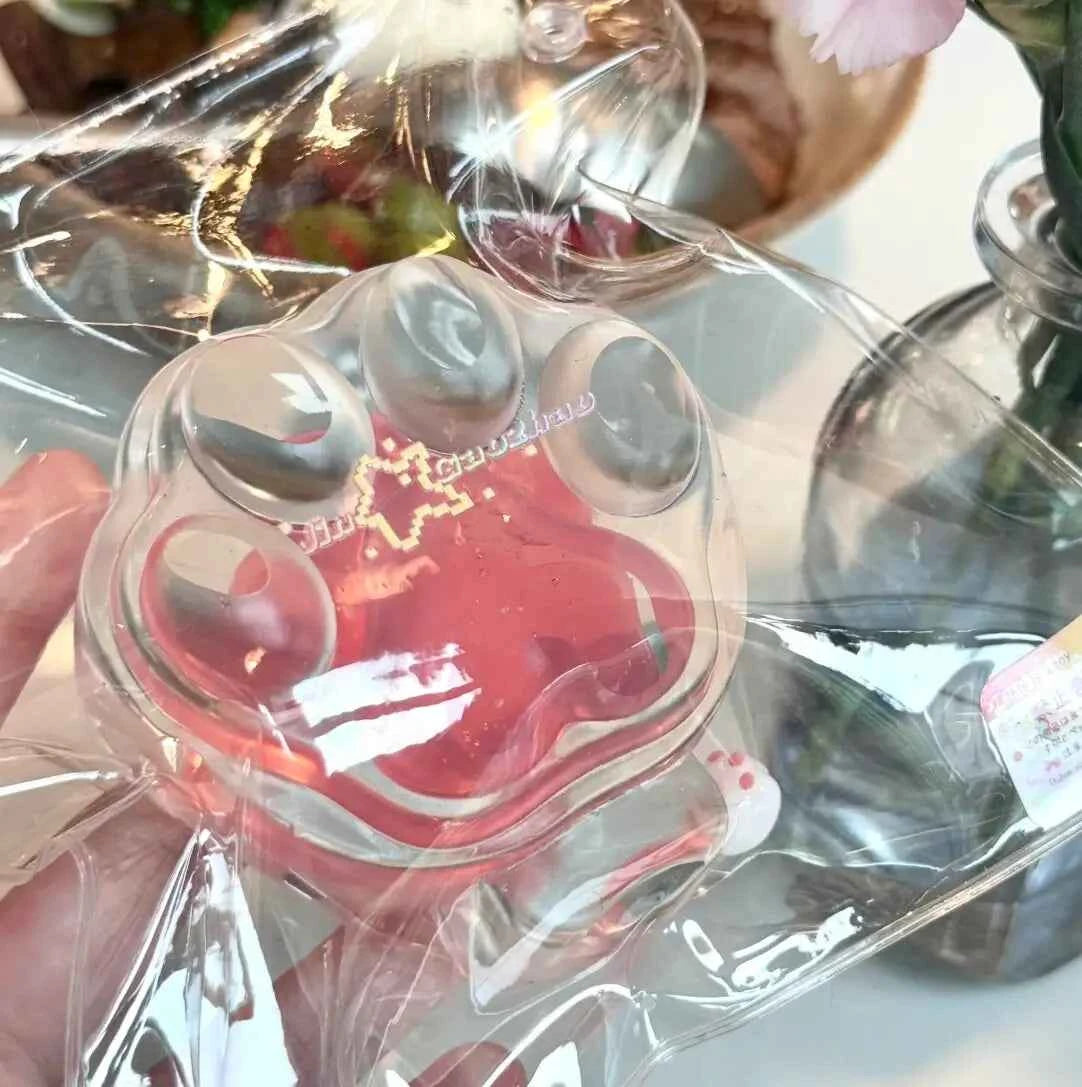 Dreamy Cat Paw Squishy: Transparent Silicone Stress Relief