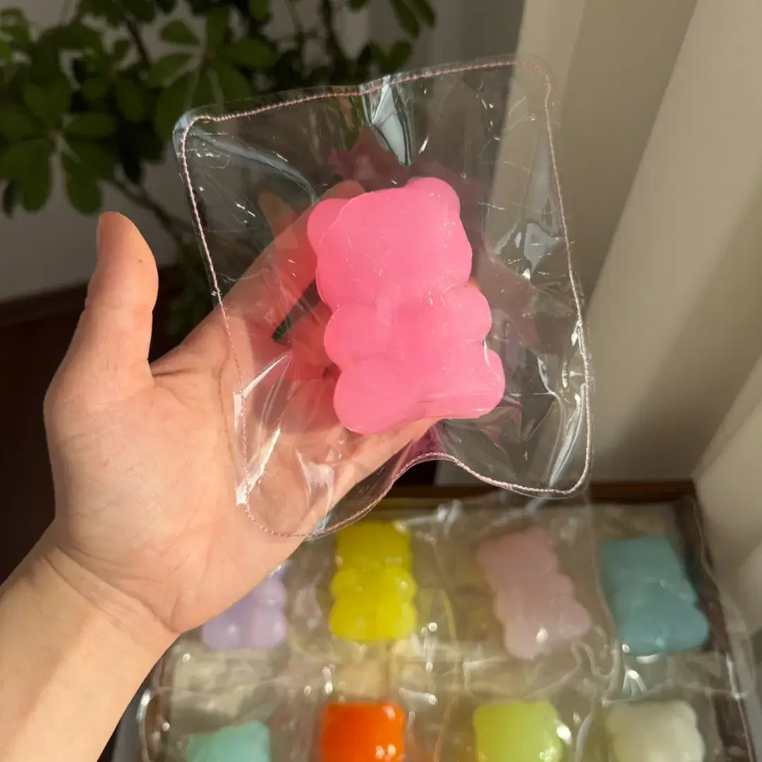 Handmade Candy & Gummy Bear Squishy Toy - Soft ASMR Stress Relief