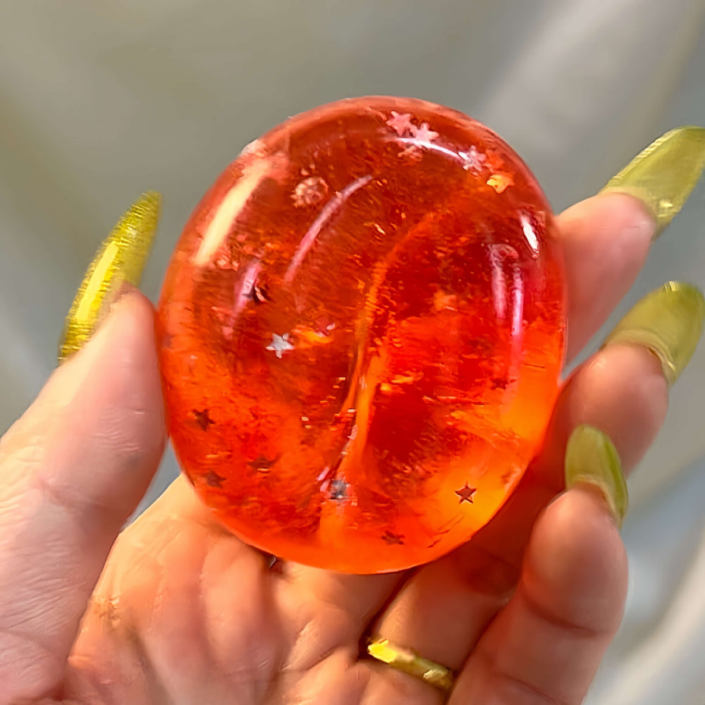 Red star-shaped malleable creamy mini squishy for stress relief and sensory play