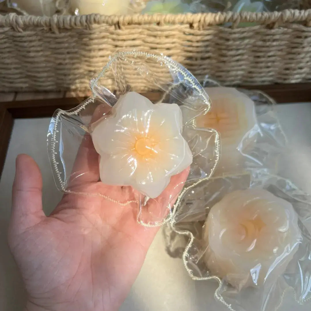 Handmade Snow Skin Mooncake Squishy Toy - Soft ASMR Stress Relief