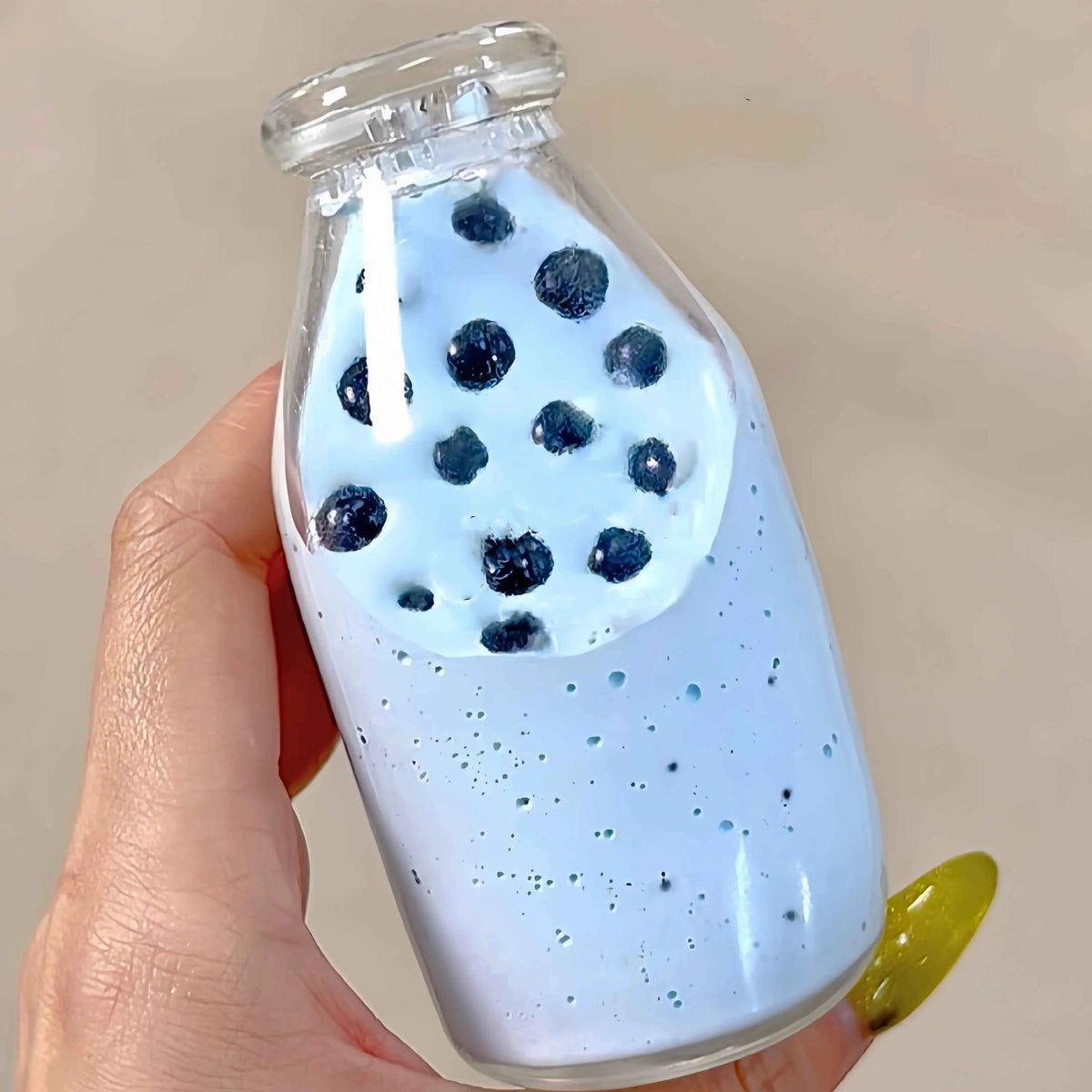 [CHIBOKI]Clear Bottle Squishy Ball – Handmade Stress Relief Desk Toy | Bubble Tea Bottle