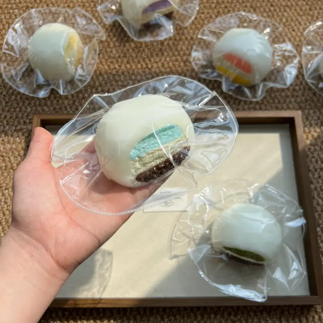 Handmade Snow Skin Mochi Squishy Toy | Realistic Food Stress Relief Fidget