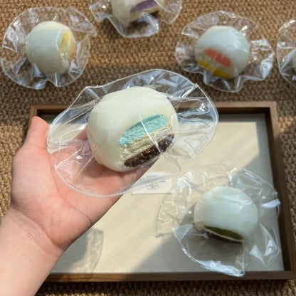 Handmade Snow Skin Mochi Squishy Toy | Realistic Food Stress Relief Fidget